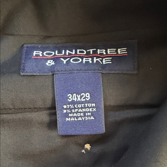 Roundtree & Yorke Men's Dark Blue Dress Pants - Picture 2 of 4
